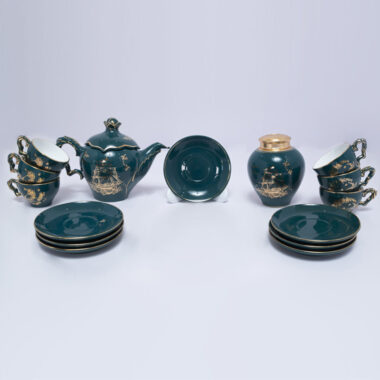 Bộ ấm trà Bình An men Lục Bảo (Emerald)