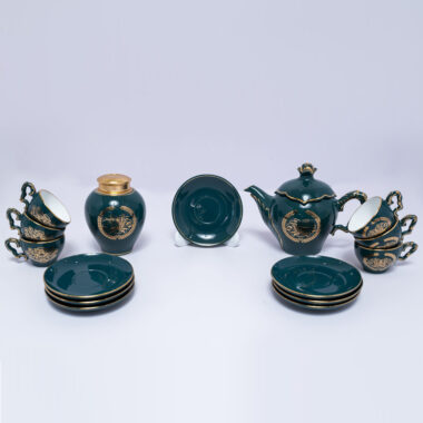 Bộ ấm trà Sen Đại Việt men Bạch Ngọc