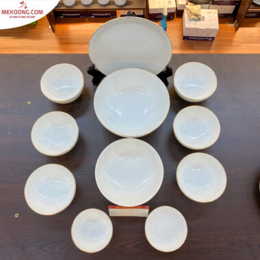 Bộ đồ ăn bát tràng trơn không họa tiết_4983