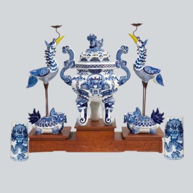 Bộ ngũ sự men lam R535