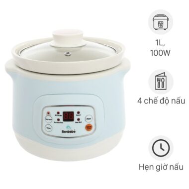 Nồi nấu chậm Bonbébé 1 lít BB-38 Xanh