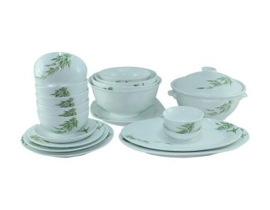 Bộ Bàn Ăn Bát Tràng Vẽ Trúc 25 Sản Phẩm chất lượng