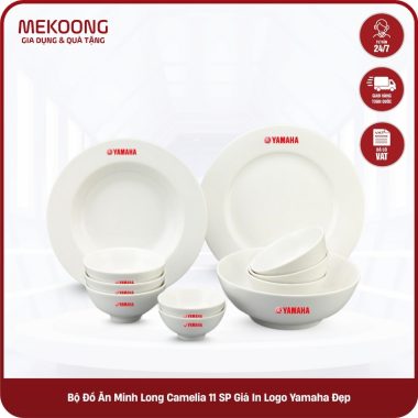 Bộ Đồ Ăn Minh Long Camelia 11 SP Giá In Logo Yamaha Đẹp