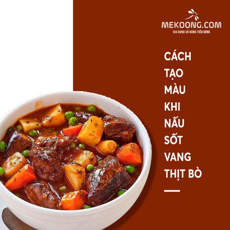 Cách tạo màu khi nấu sốt vang thịt bò
