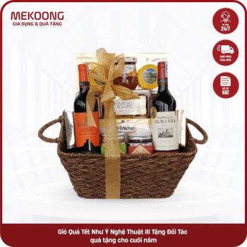 Giỏ Quà Tết Như Ý Nghệ Thuật III Tặng Đối Tác quà tặng cho cuối năm