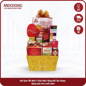 Giỏ Quà Tết Như Ý Sắc Màu Tặng Đối Tác Enjoy tặng quà cho cuối năm