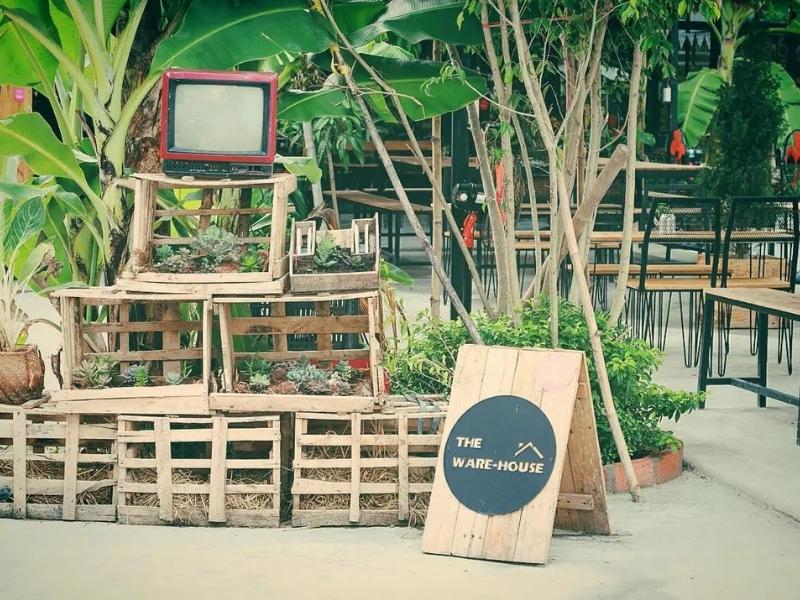 Thiết kế quán cà phê sân vườn phong cách đồng quê