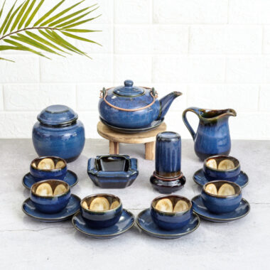 Ấm chén Bát Tràng Men Hỏa Biến d81