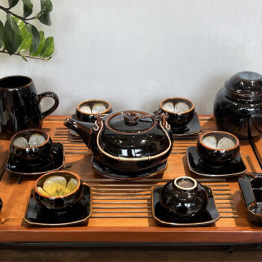 Ấm chén Bát Tràng Men Hỏa Biến ig628