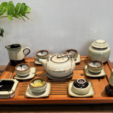 Ấm chén Bát Tràng Men Hỏa Biến pt163