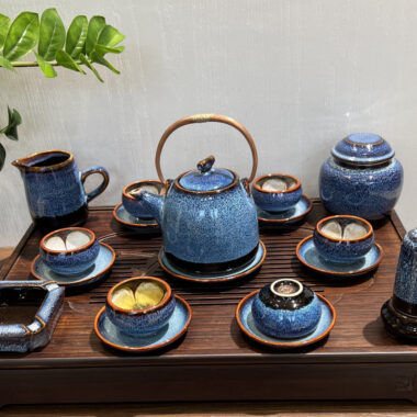 Ấm chén Bát Tràng Men Hỏa Biến r45