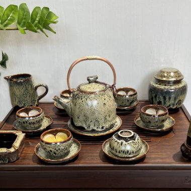 Ấm chén Bát Tràng Men Hỏa Biến u129