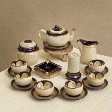 Ấm chén Bát Tràng Men Hỏa Biến u791