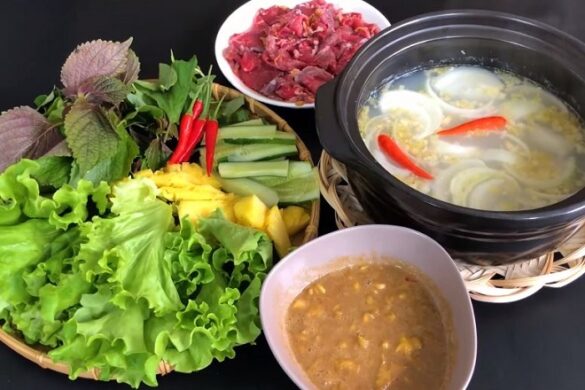 bo nhung me la tia to cuon banh trang