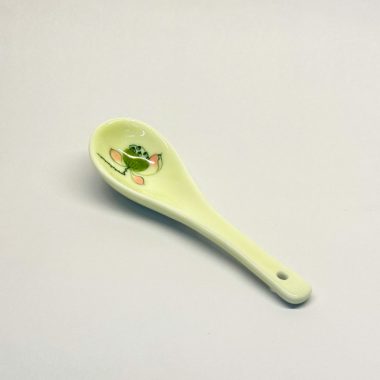 Muỗng nhà hàng gốm bát tràng họa tiết hoa sen-132