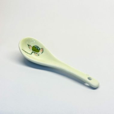 Muỗng nhà hàng gốm bát tràng họa tiết hoa sen-156