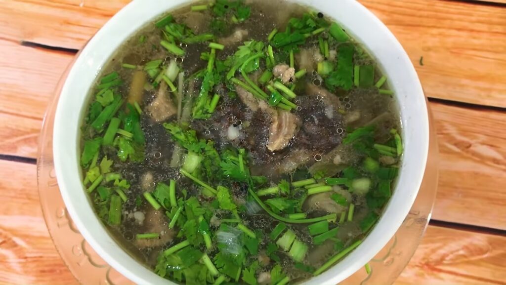 giới thiệu về cháo gạo lứt thịt bò