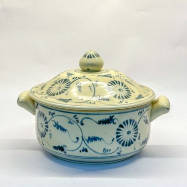 Tô cao hoa văn cóp nắp nhà hàng gốm bát tràng -249