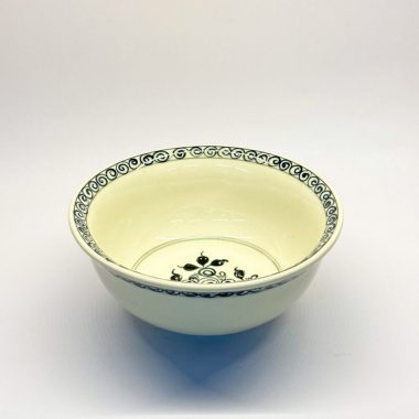 Tô nhà hàng gốm bát tràng họa tiết viền xanh-107