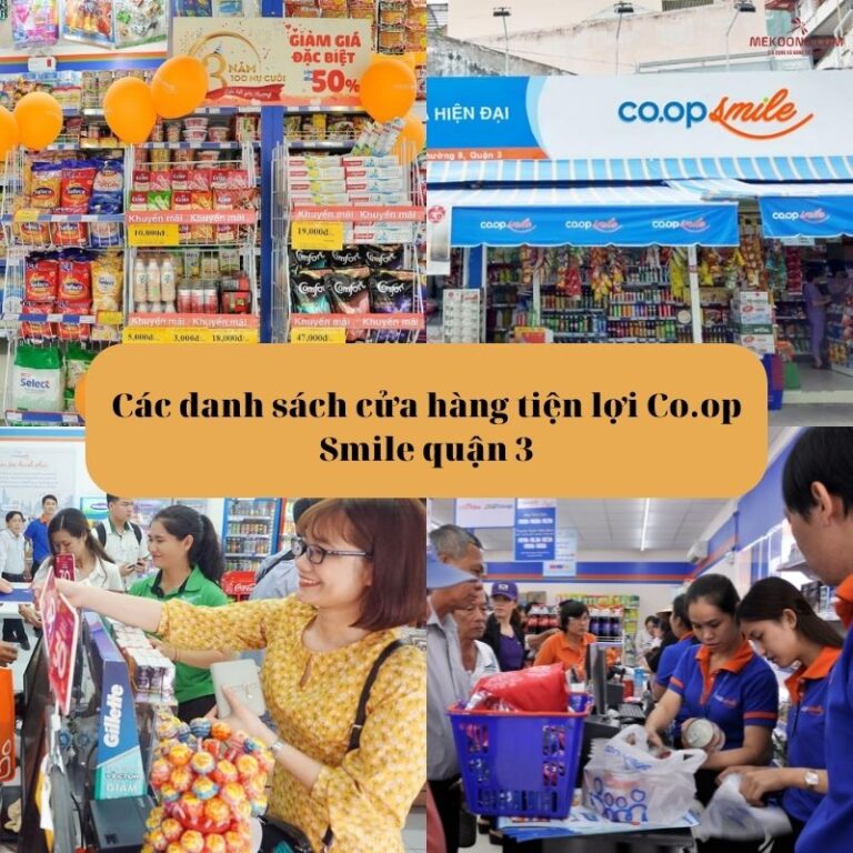 Các danh sách cửa hàng tiện lợi Co.op Smile quận 3