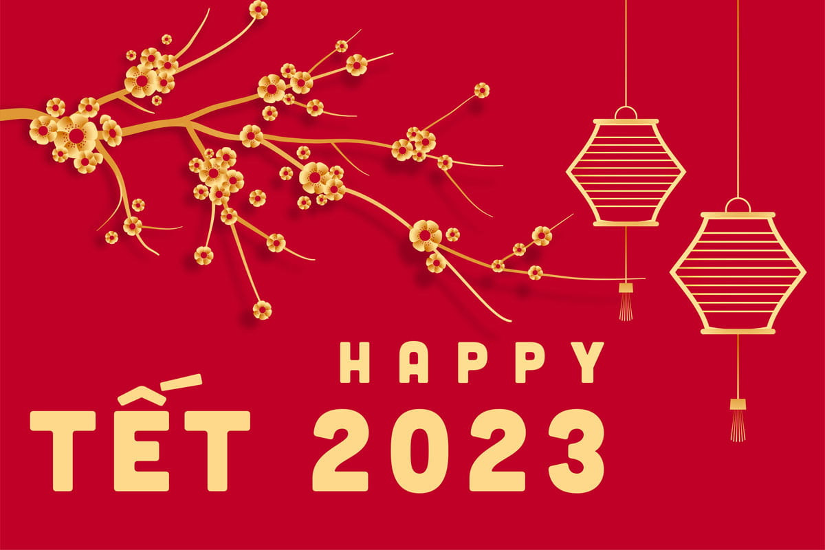 Chúc mừng năm mới 2023 đơn giản