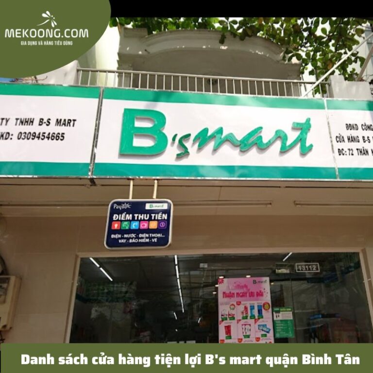 Danh sách cửa hàng tiện lợi B's mart quận Bình Tân