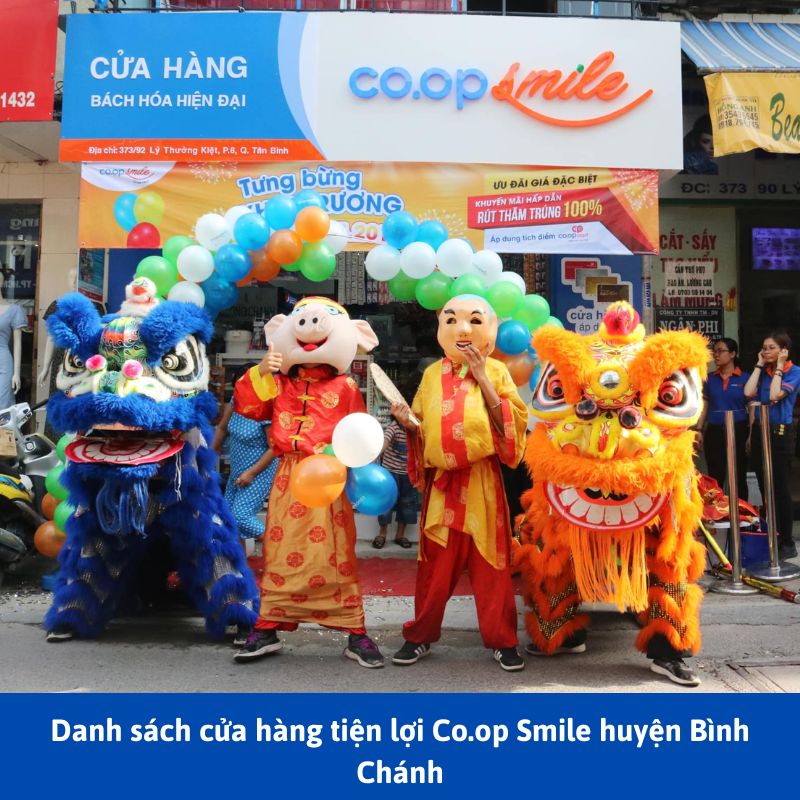 Danh sách cửa hàng tiện lợi Co.op Smile huyện Bình Chánh