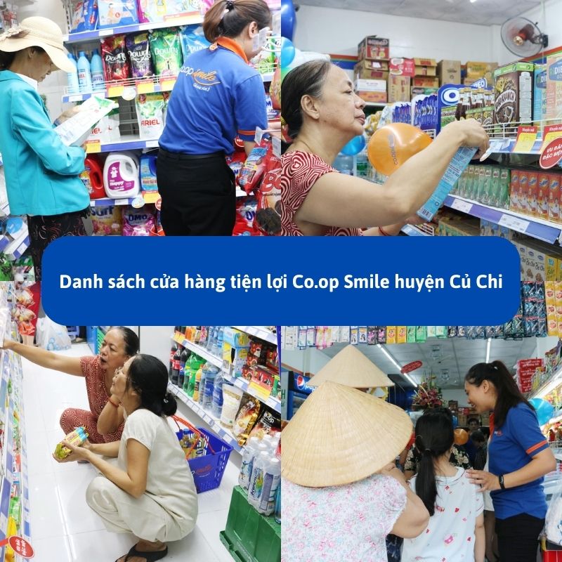 Danh sách cửa hàng tiện lợi Co.op Smile huyện Củ Chi