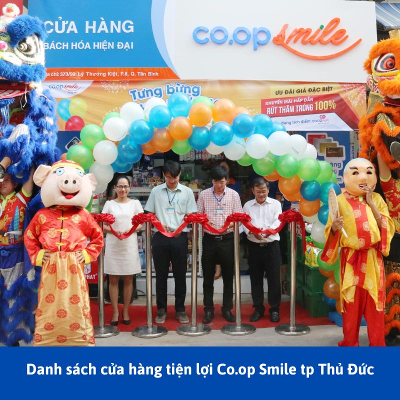 Danh sách cửa hàng tiện lợi Co.op Smile tp Thủ Đức