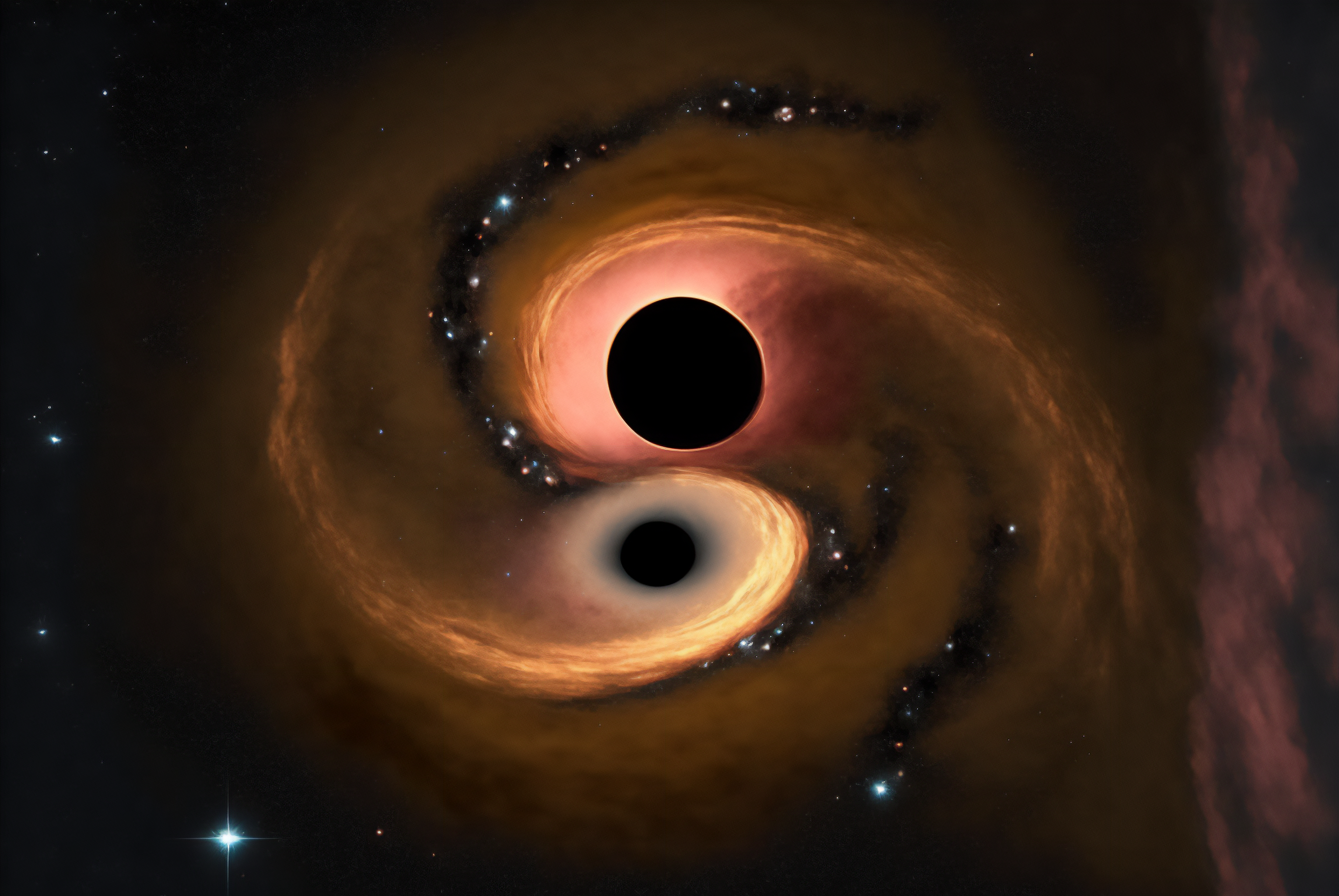 Hình nền máy tính 4k hố đen hành tinh
