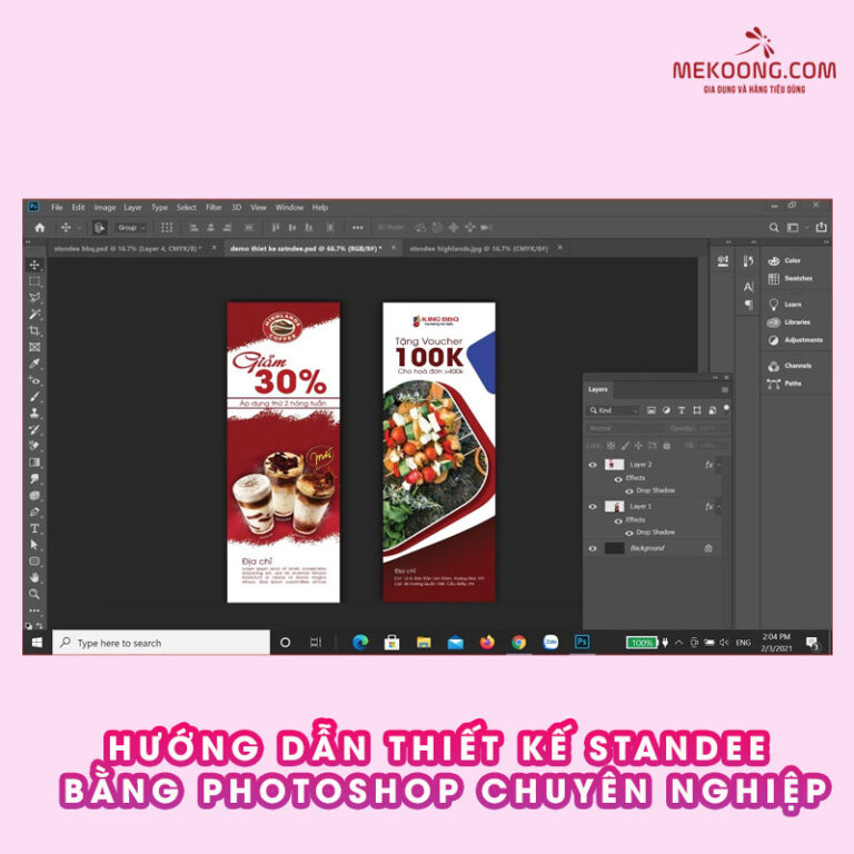 thiết kế standee bằng photoshop