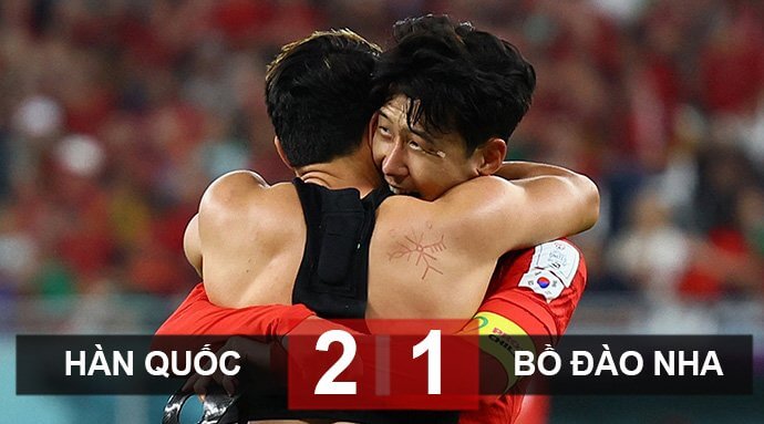 Kết quả Highlights Hàn Quốc vs Bồ Đồ Nha World Cup 2022