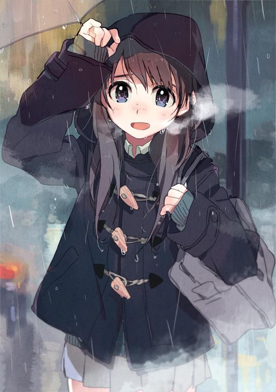 anime nữ trú mưa