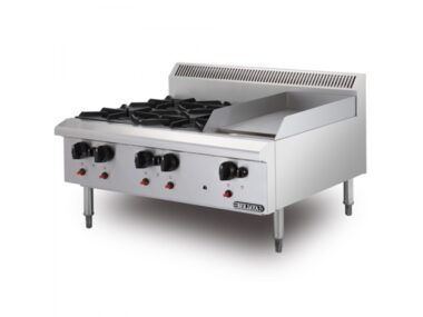 Bếp âu 4 họng có chiên phẳng Berjaya OB4GG1B-17