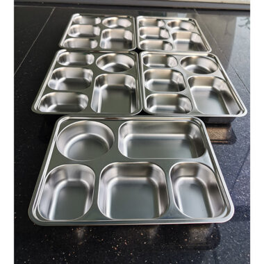 Bộ Khay Cơm inox 5 Ngăn Loại Dày Cứng