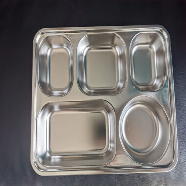 Khay Cơm 5 Ngăn Sâu Lòng inox G53