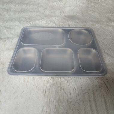Khay cơm phần 5 ngăn sâu lòng lớn inox 201 ( 33x25x4 cm )