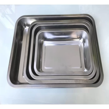 Khay inox sâu 7 cm hình chữ nhật cho nhà bếp