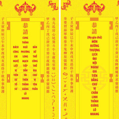Cách viết cốt bát hương gia tiên, thần linh phong thủy