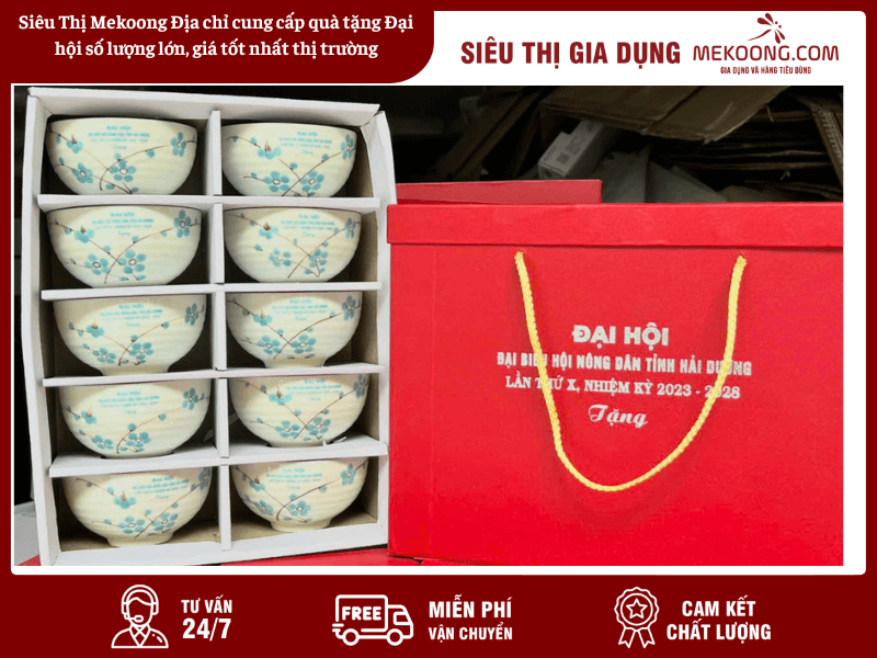 Siêu Thị Mekoong Địa chỉ cung cấp quà tặng Đại hội số lượng lớn, giá tốt nhất thị trường Mekoong
