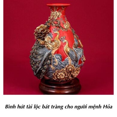 Bình hút tài lộc bát tràng cho người mệnh Hỏa