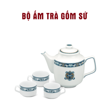 Bộ Ấm Trà Gốm Sứ