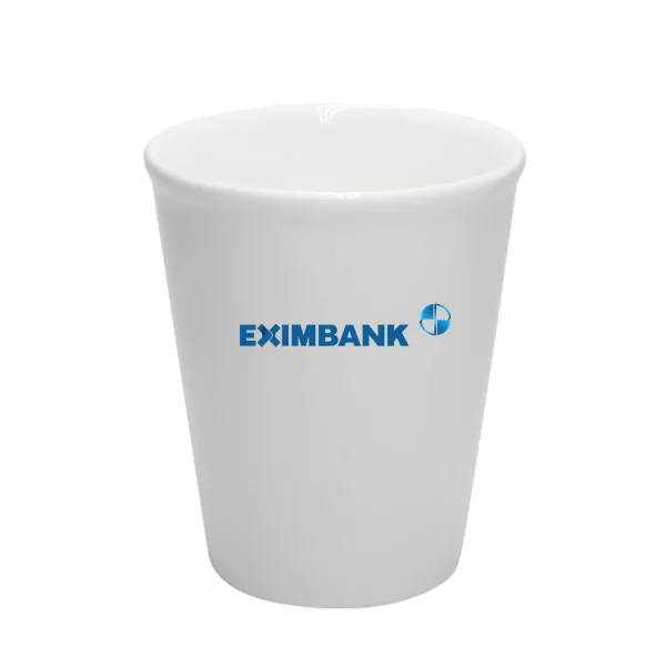 Cốc sứ trắng In Logo quà tặng eximbank