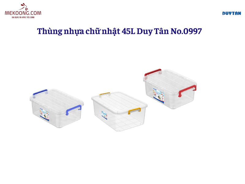 Thùng nhựa chữ nhật 45L Duy Tân No.0997