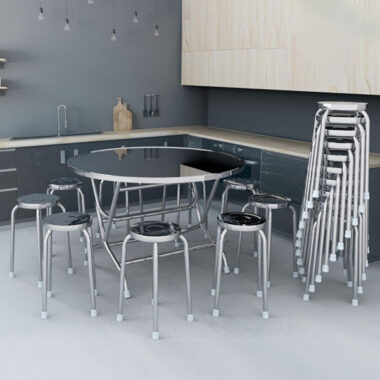 BA03-Bộ bàn ăn inox hòa phát cao cấp - inox 304 dày 1.2mm