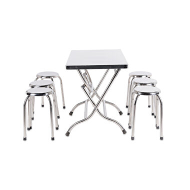 Bộ bàn ghế chữ nhật inox 304 siêu bền dày 0.9mm