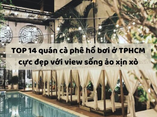 quán cà phê hồ bơi