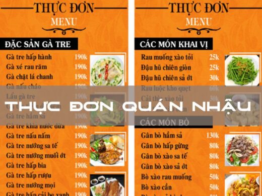 thuc don quan nhau thực đơn quán nhậu