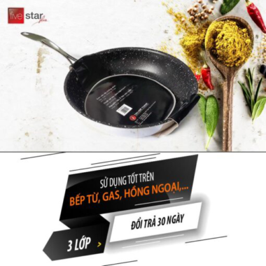 Chảo Chống Dính Inox 304 Fivestar 28cm