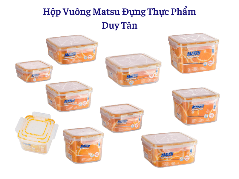 Hộp Vuông Matsu Đựng Thực Phẩm Duy Tân